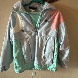 OBERMEYER – Retro/Vintage Pastel Color Block Ski Jacket (Gore-Tex), Size 6